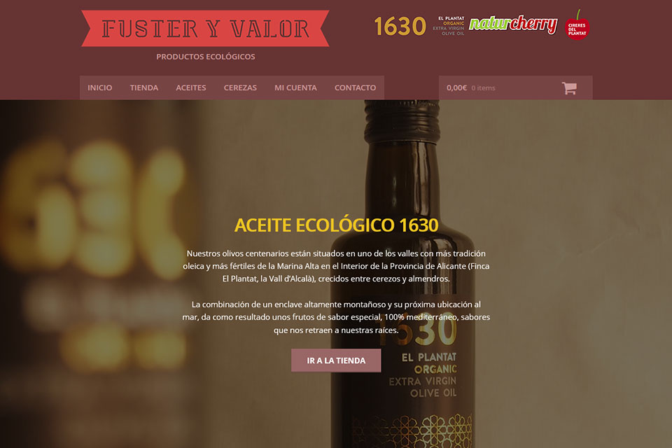Fuster y Valor online shop product page